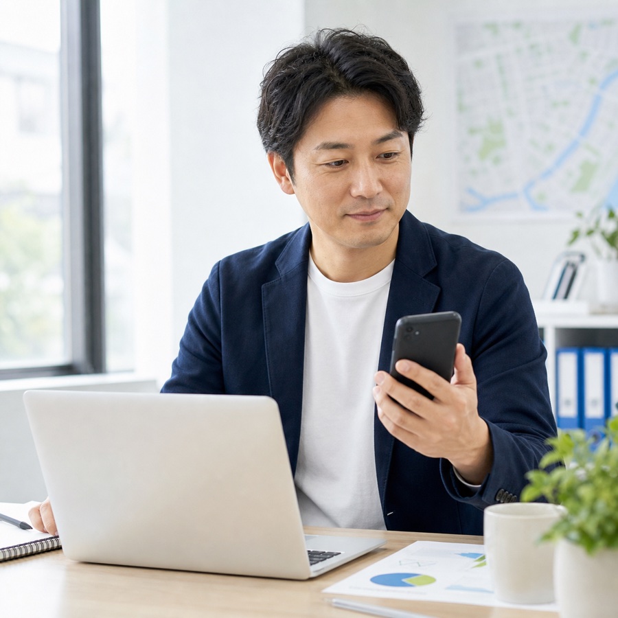 WEB担当者の業務風景（仮写真）
